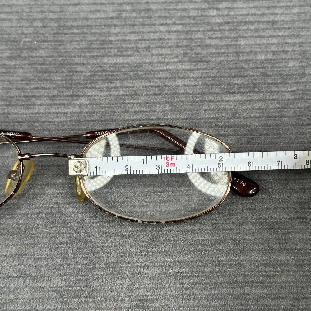 Magnivision Y2k Reading Glasses +1.50 Oval Burgundy Metal CT0107 Hyper Full MVC